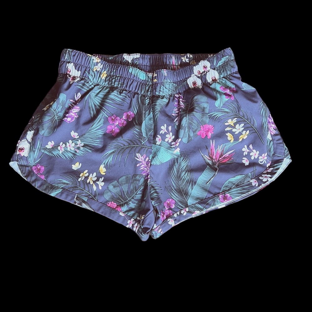 Gap Fit 3” Navy Floral Running Shorts Size M